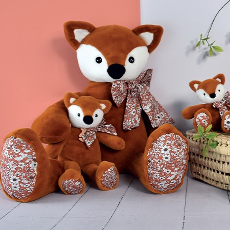 Peluche Renard Orange - 60 cm - Copains Câlins