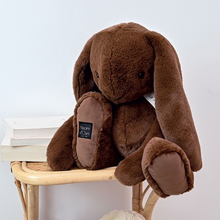 Peluche lapin marron foncé - Café - LE LAPIN - 50 cm