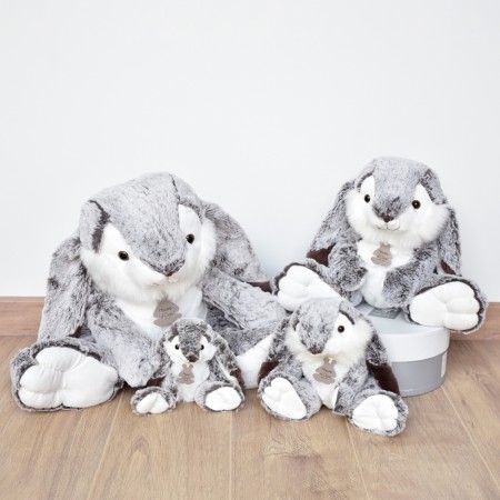 Peluche Lapin Marius Gris chaud - 30 cm