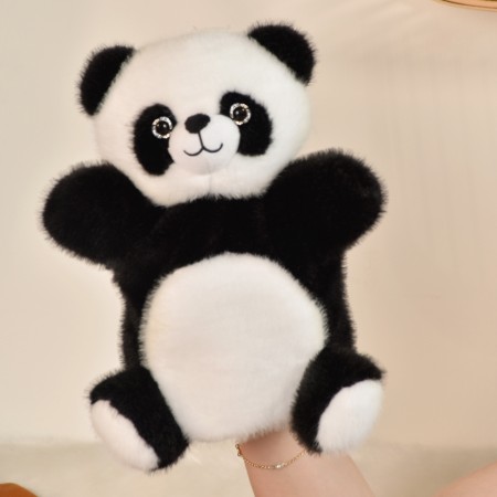 Marionnette Panda noir et blanc - 24 cm