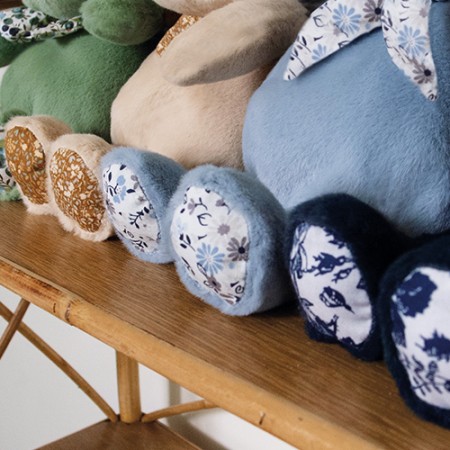 Peluche Hippopotame Bleu marine Bandana - 22 cm