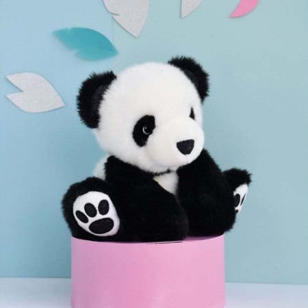 Peluche Panda noir et blanc - 25 cm