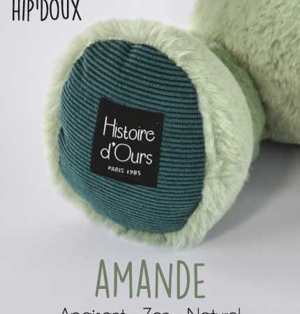Hippo Peluche 25cm - Vert amande- L