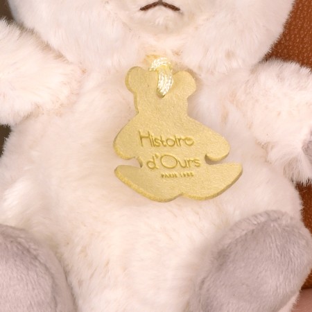 Porte-clés chat écru - 12 cm - Les doux stretch