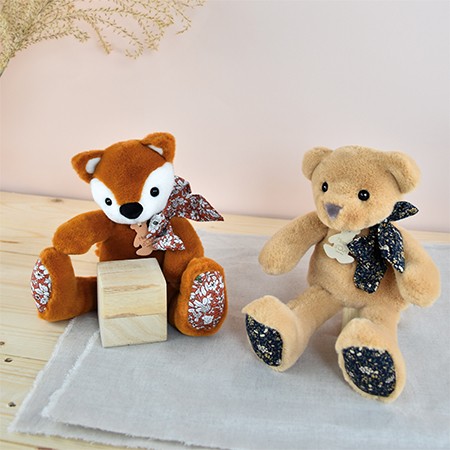 Peluche Renard Orange - 25 cm - Copains Câlins