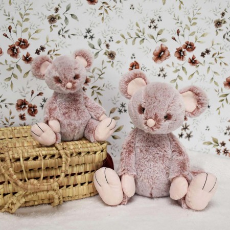 Peluche Souris Rose - 17 cm
