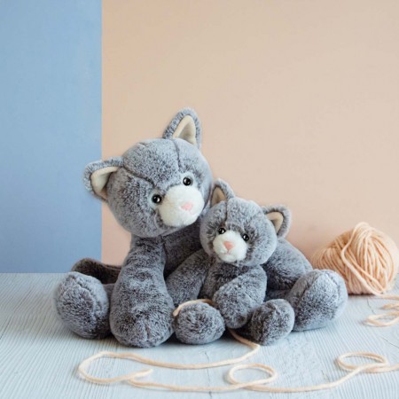Peluche Chat Gris - 25 cm