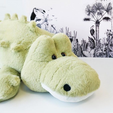 Peluche Crocodile super géant Vert - 120 cm