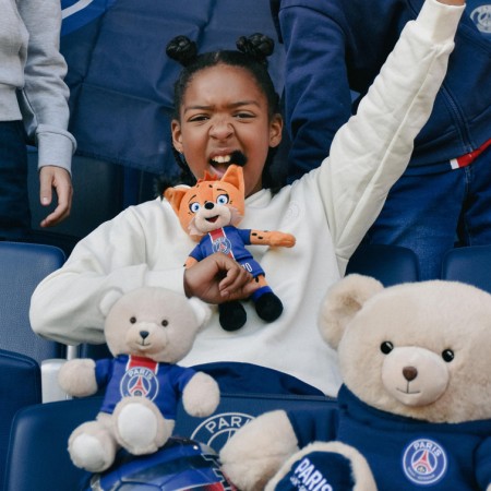 Peluche officielle OURS PSG capuche - 35 cm