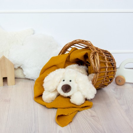 Peluche Chien Blanc - 50 cm