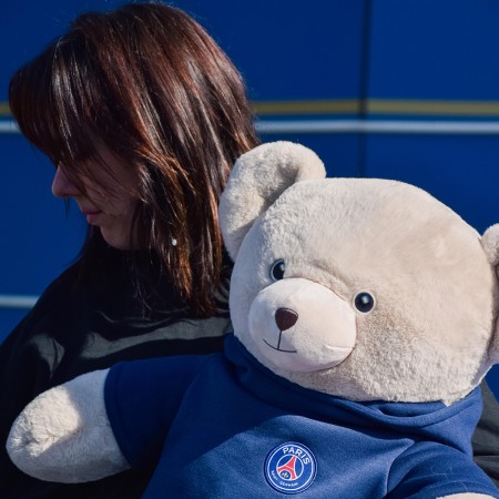 Peluche officielle OURS PSG capuche - 85 cm