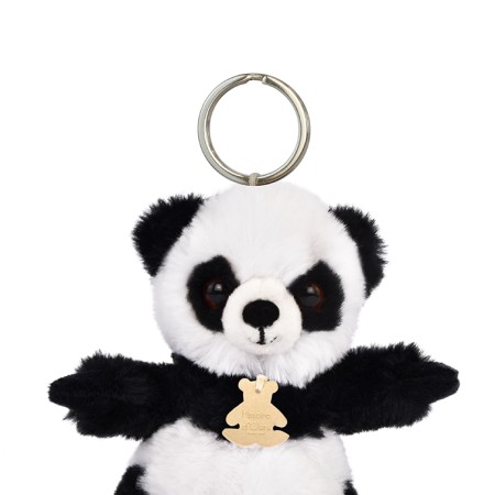 Porte-clés panda noir et blanc - 12 cm - Les doux stretch