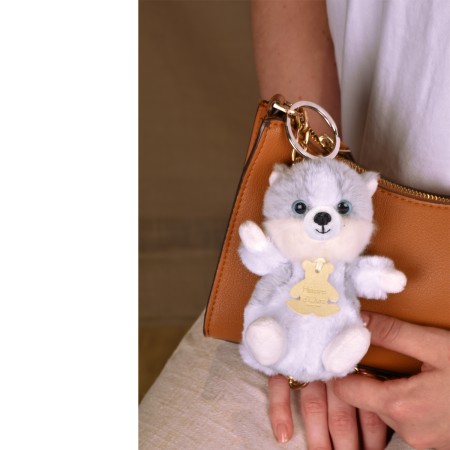 Porte-clés chien Husky - 12 cm - Les doux stretch