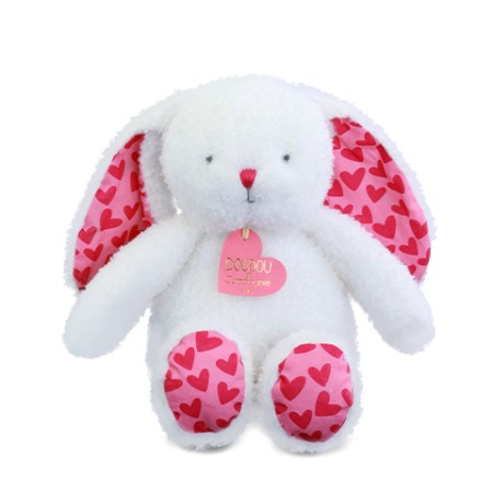 LAPIN JE T'AIME en sac cadeau - 25 cm