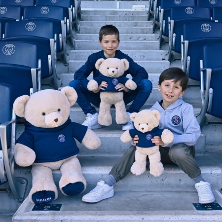 Peluche officielle OURS PSG capuche - 50 cm