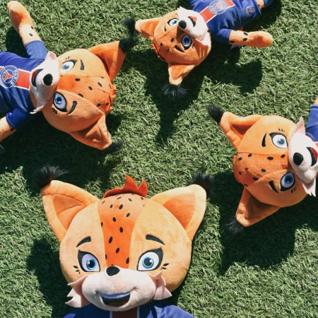 Peluche XXL PSG Mascotte Officielle - Germain Le Lynx 50 cm