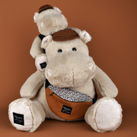 Peluche Hippopotame HELLO BROOK 38 cm