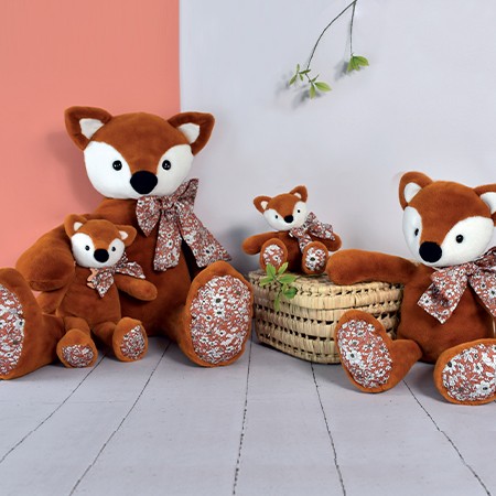 Peluche Renard Orange - 40 cm - Copains Câlins