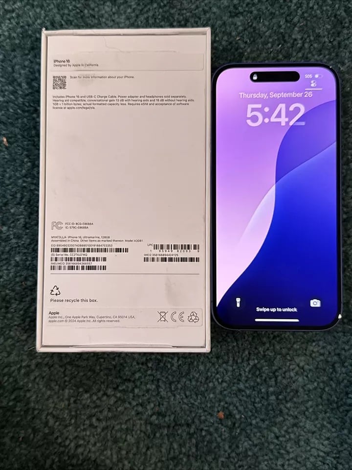 Apple - iPhone 16 - 128gb - PARTS ONLY - Ultramarine - MAKE OFFER 2B88