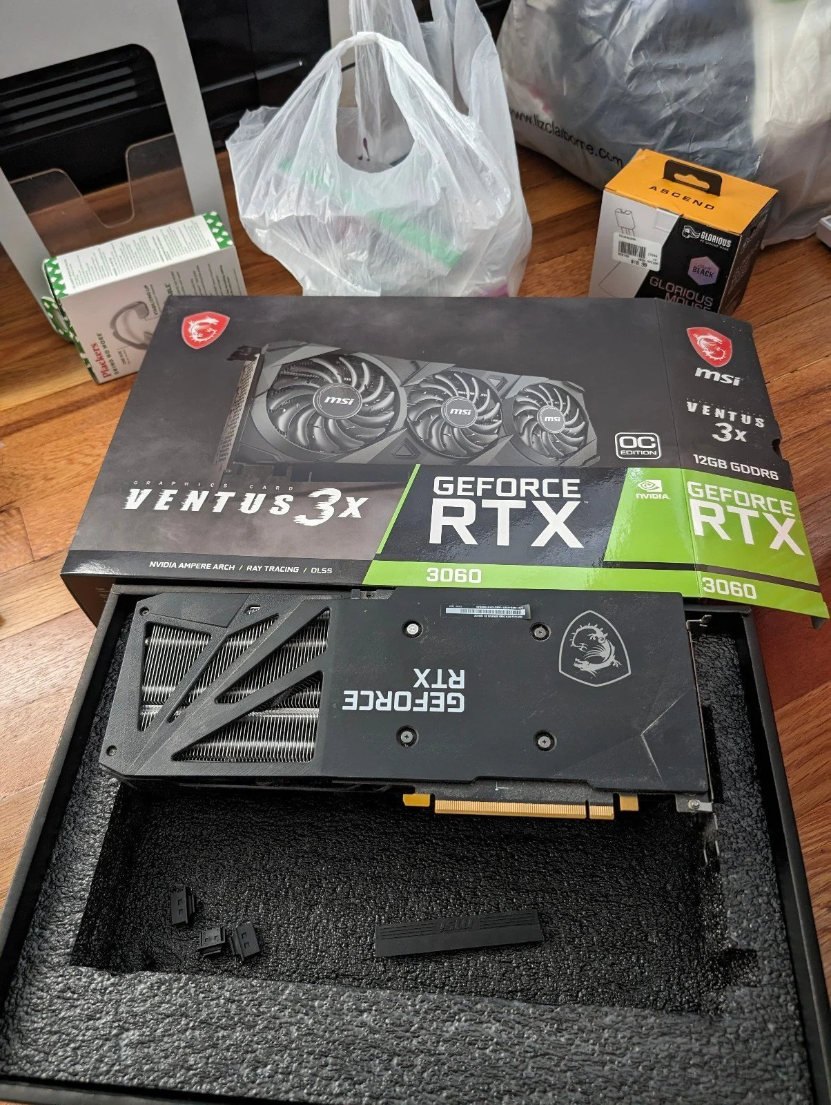 MSI RTX 3060 Ventus 3X Graphics Card 12GB GDDR6 OC Edition + G Pro X Superlight