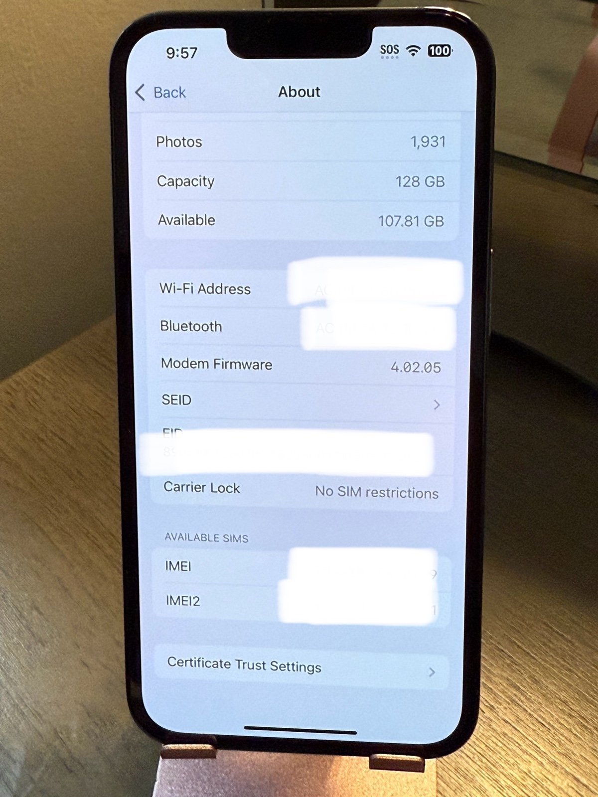 Apple iPhone 13 Pro 128 GB in Sierra Blue for Unlocked 8A57