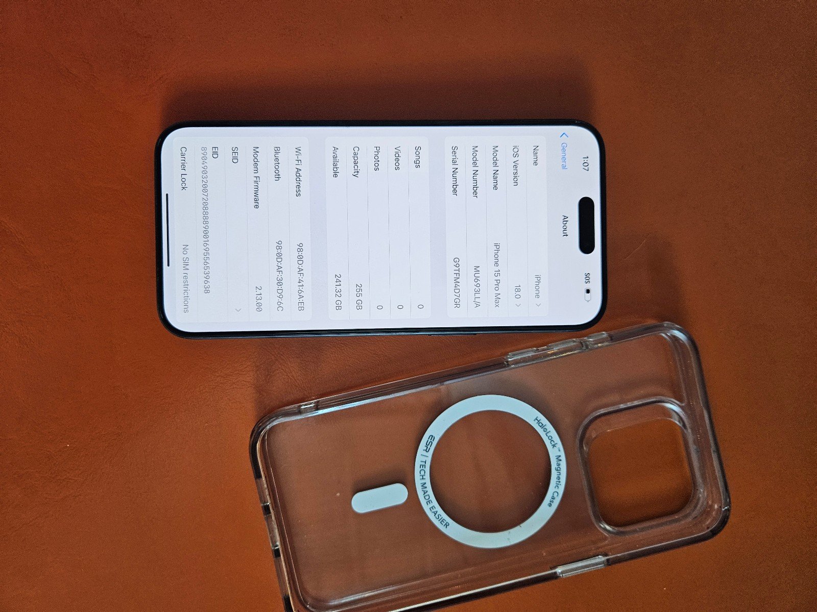 iphone 15 pro max phone unlocked 256GB 9W52