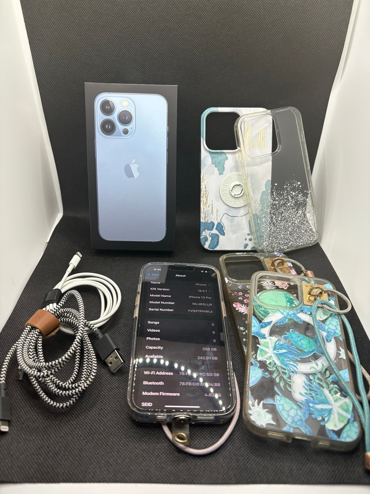 iPhone 13 pro unlocked Serria Blue 5H29