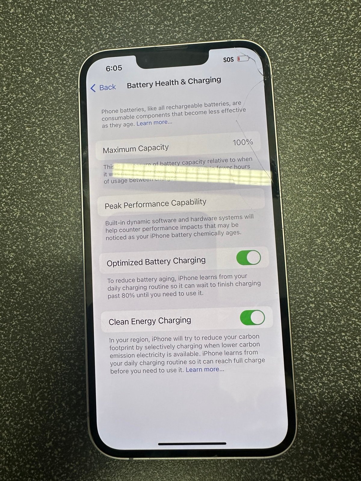 Apple iPhone 14 - 128GB Purple (T-Mobile ONLY SIM Locked) - 100% Battery Health 2D53