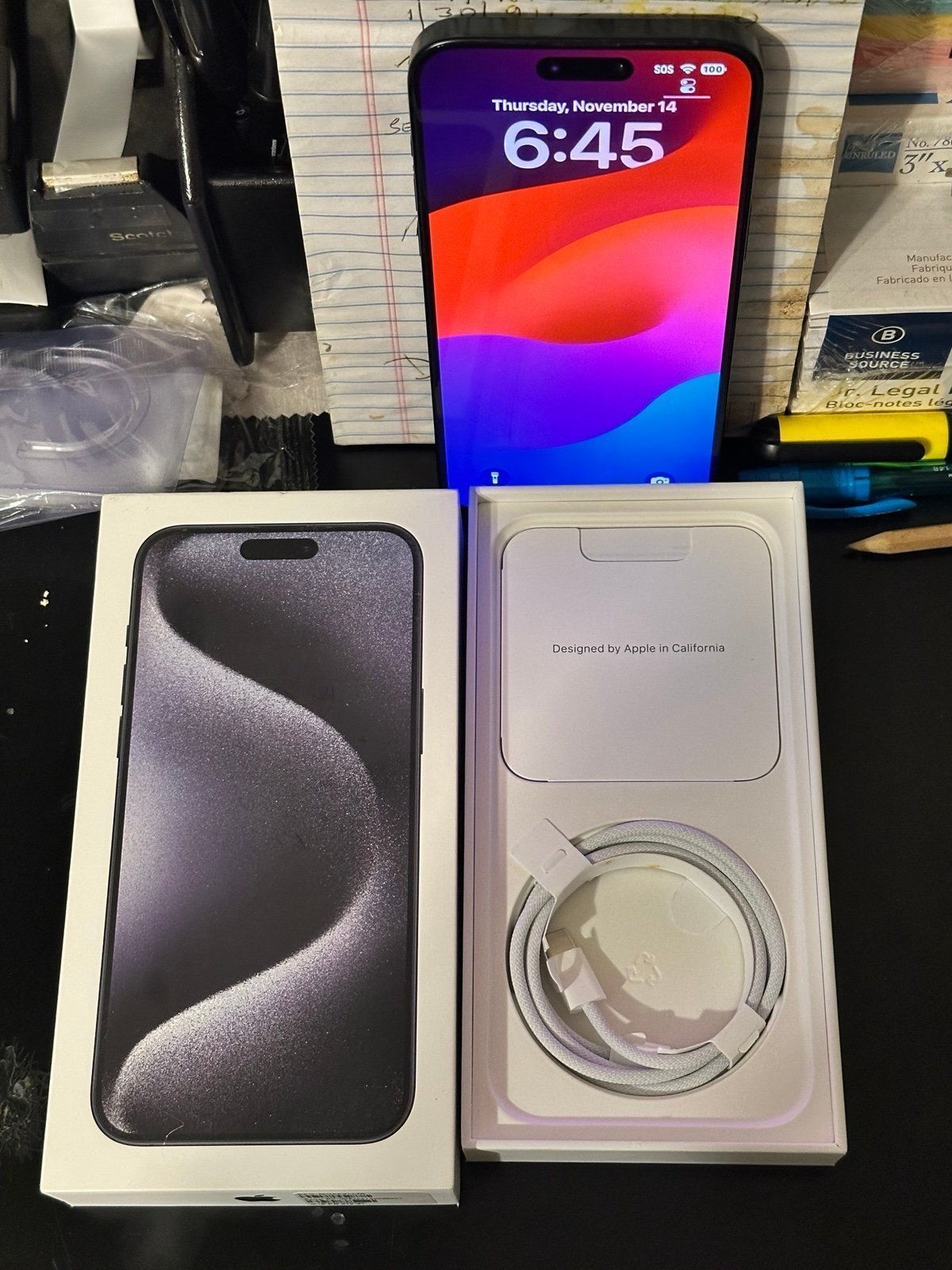 APPLE IPHONE 15 PRO MAX 512GB UNLOCKED WORLDWIDE IN MINT CONDITION TITAN BLUE 2K21