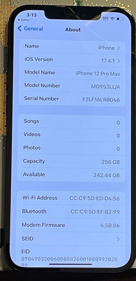 Unlocked iPhone 12 Pro Max 256 GB in Pacific Blue 6R51