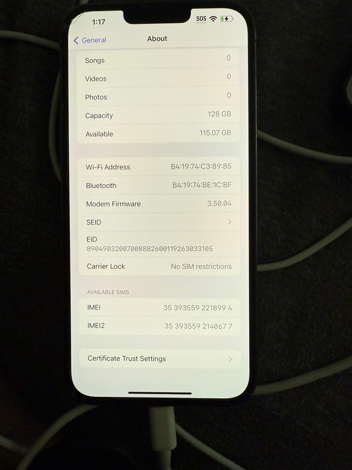 Iphone 13 pro max 128 GB UNLOCKED NO SIM RESTRICTIONS 3J25