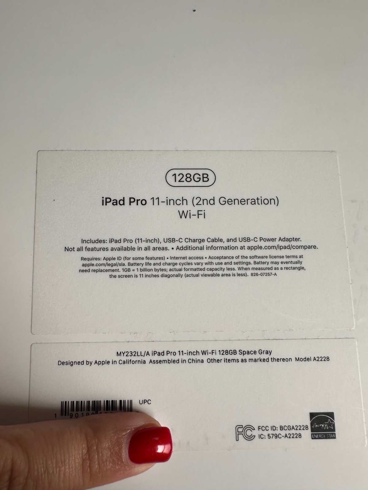 iPad Pro 11 inch 2nd Generation (unlocked) 7U57