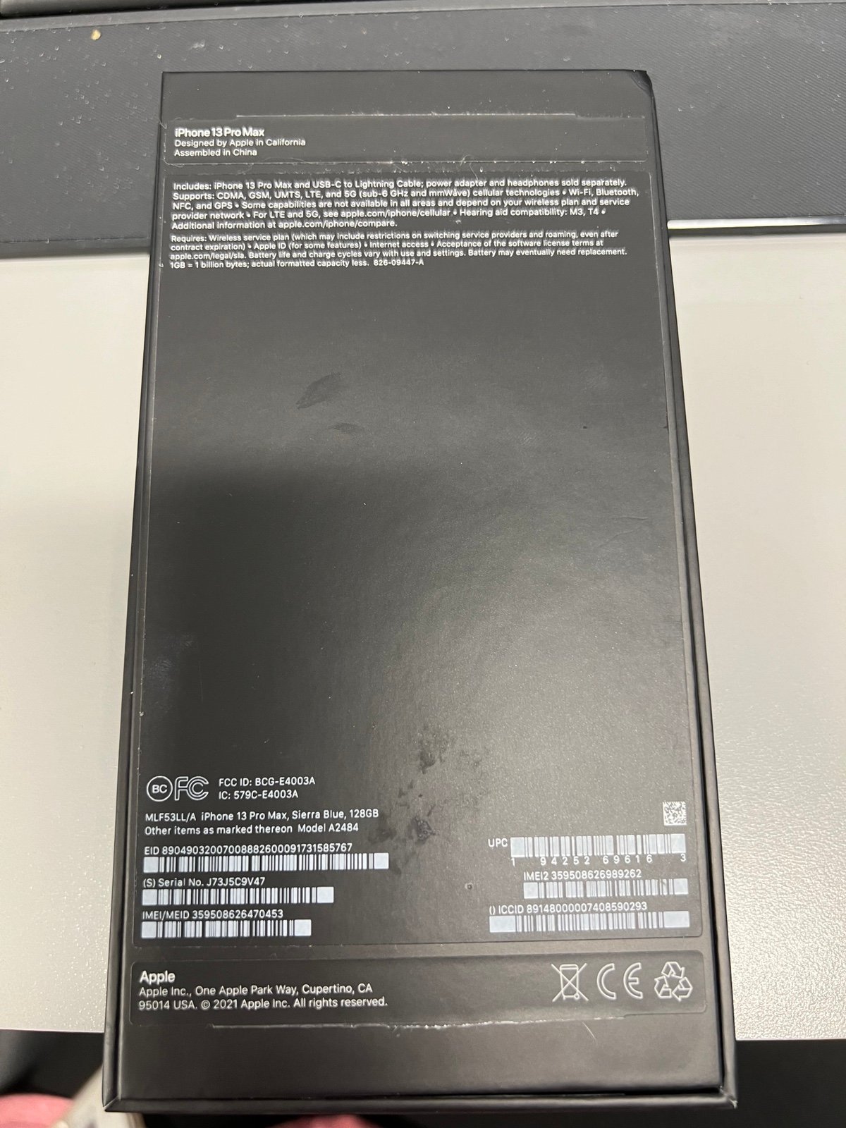 Apple iPhone 13 Pro Max 128 GB in Sierra Blue 9C59