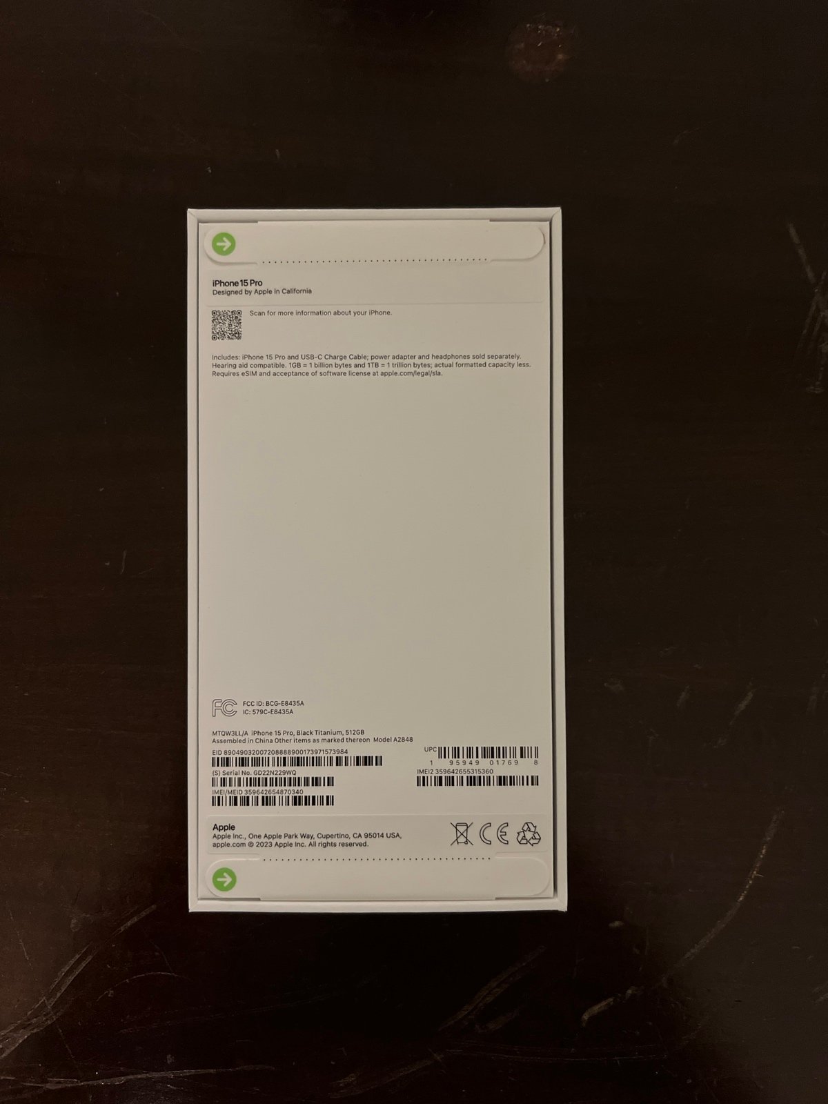 NEW iphone 15 pro unlocked 512gb 6U87