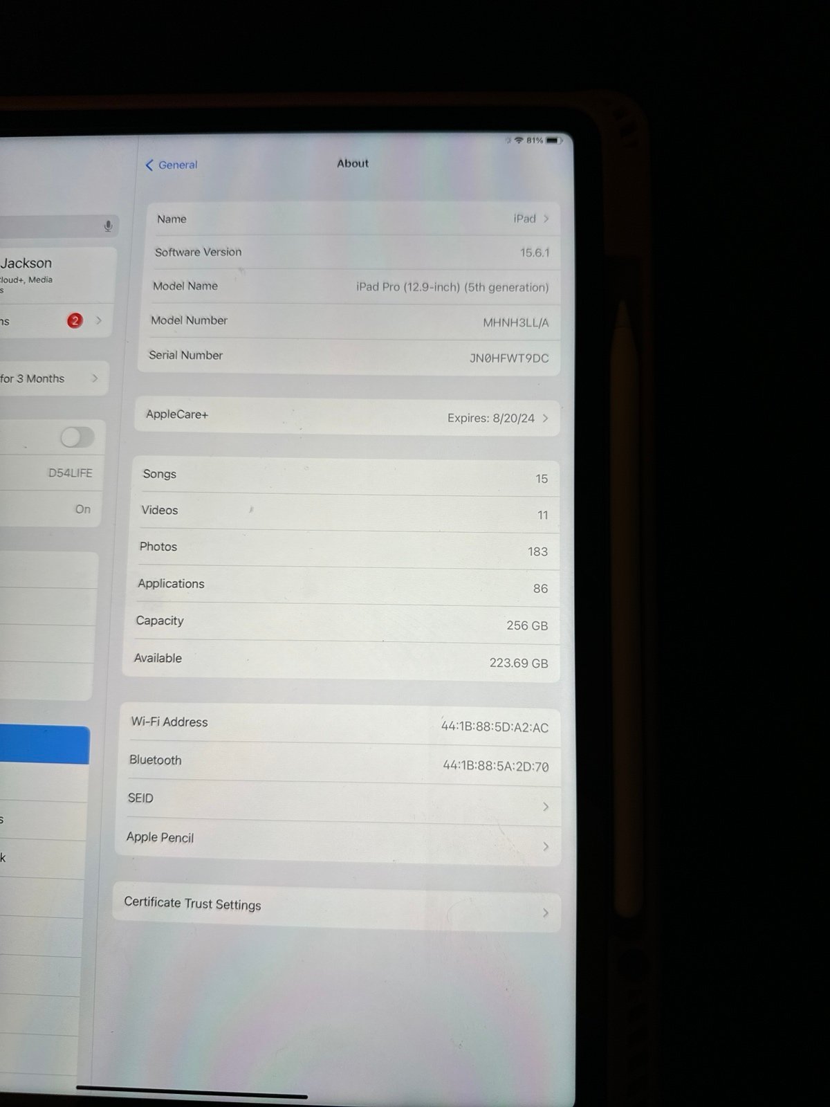 Apple iPad Pro 12 256 GB 5W92