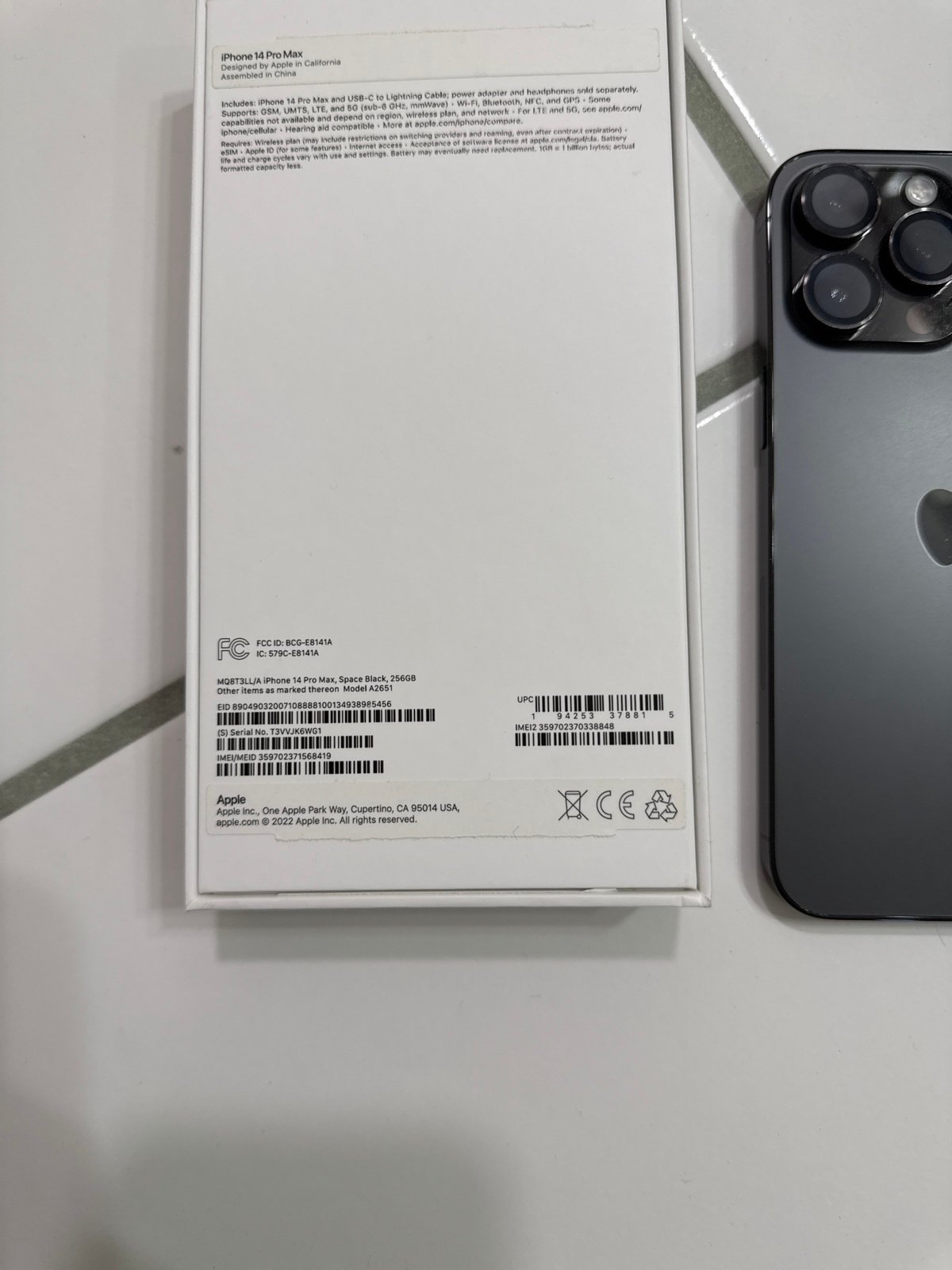 Apple iPhone 14 Pro Max 256 GB unlocked 2V33