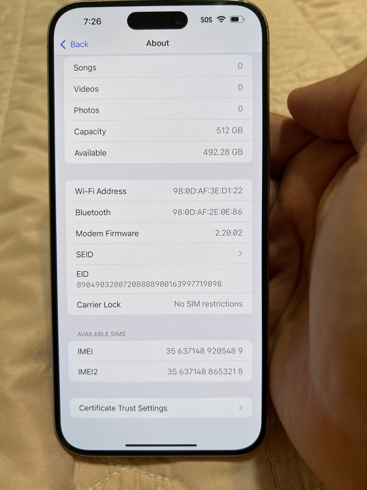 Unlocked iPhone 15 pro max 512gb 2T95