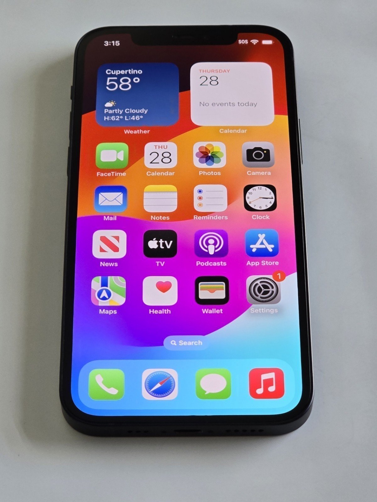 Cricket Wireless iPhone 12 5G 128GB Midnight Black 7E53