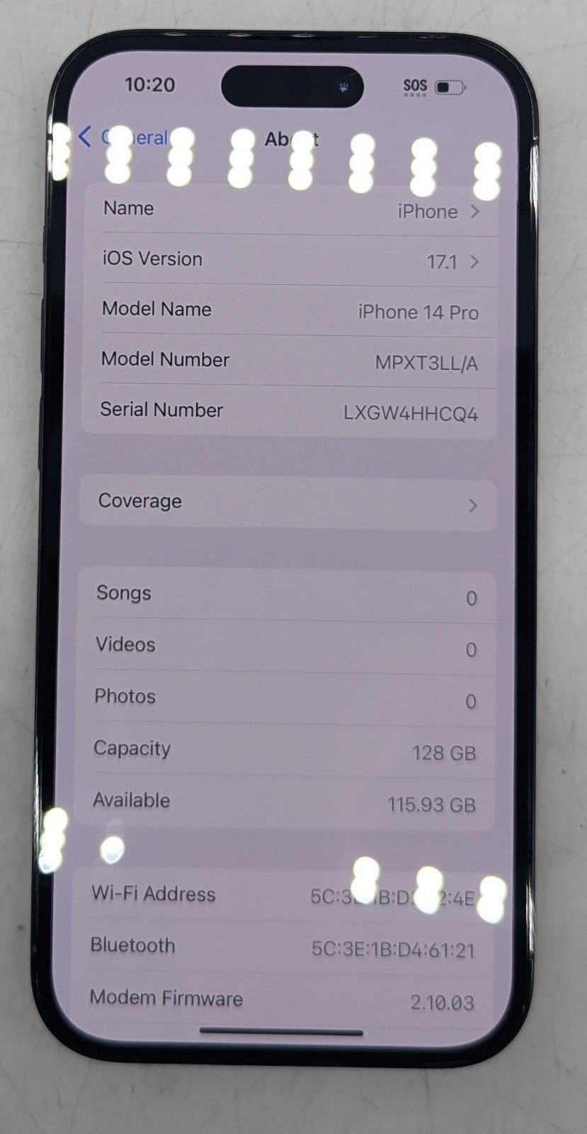 iPhone 14 Pro graphite 128gb 9Z97