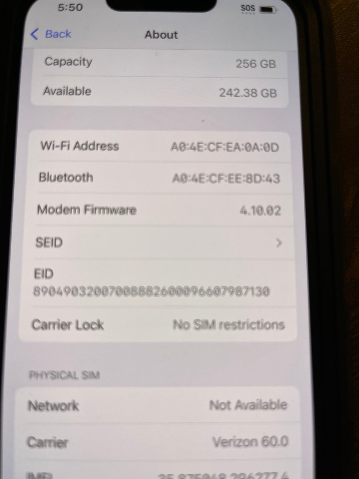 Apple iPhone 13 Pro 256 Gb - unlocked 9X86