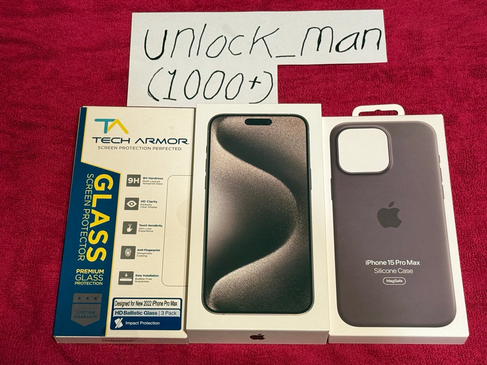 UNLOCKED iPhone 15 pro max 256gb natural titanium 3F59
