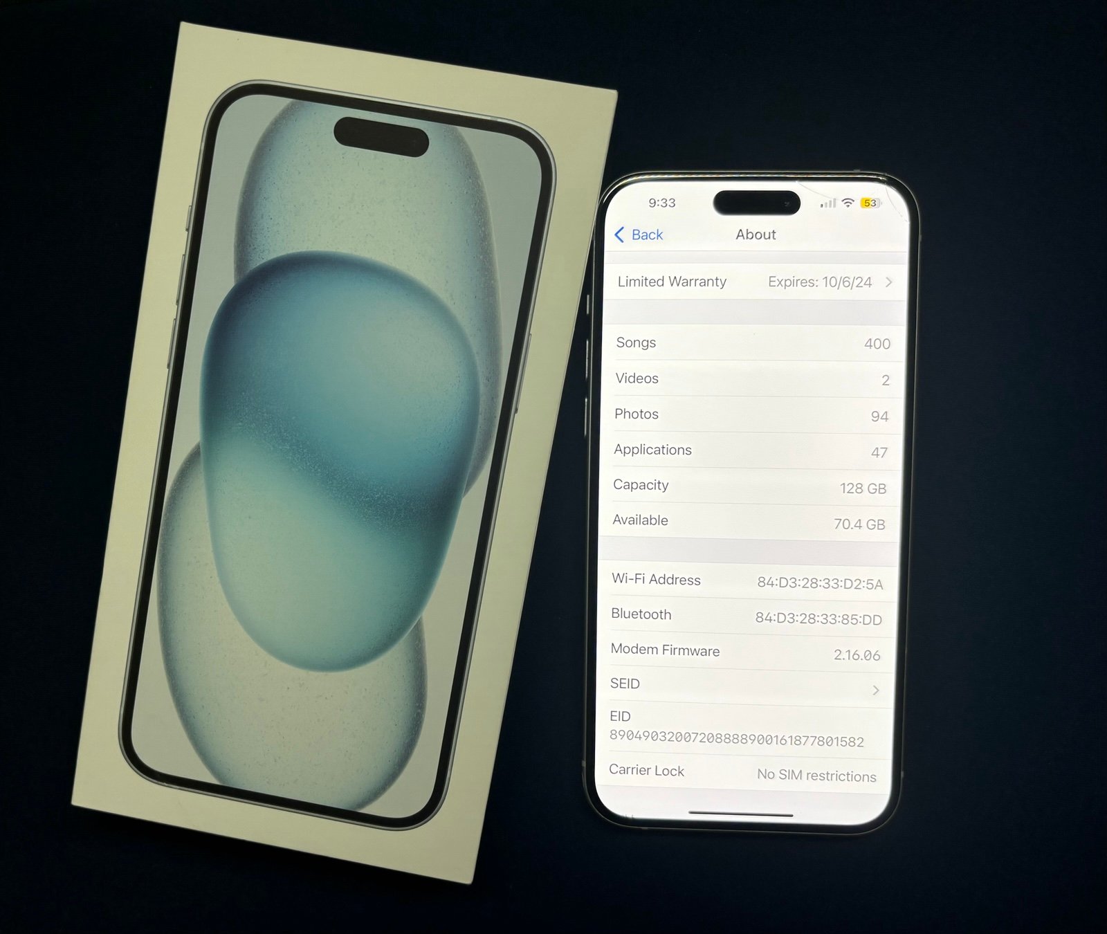 iPhone 15 Plus 128GB Unlocked 5U39