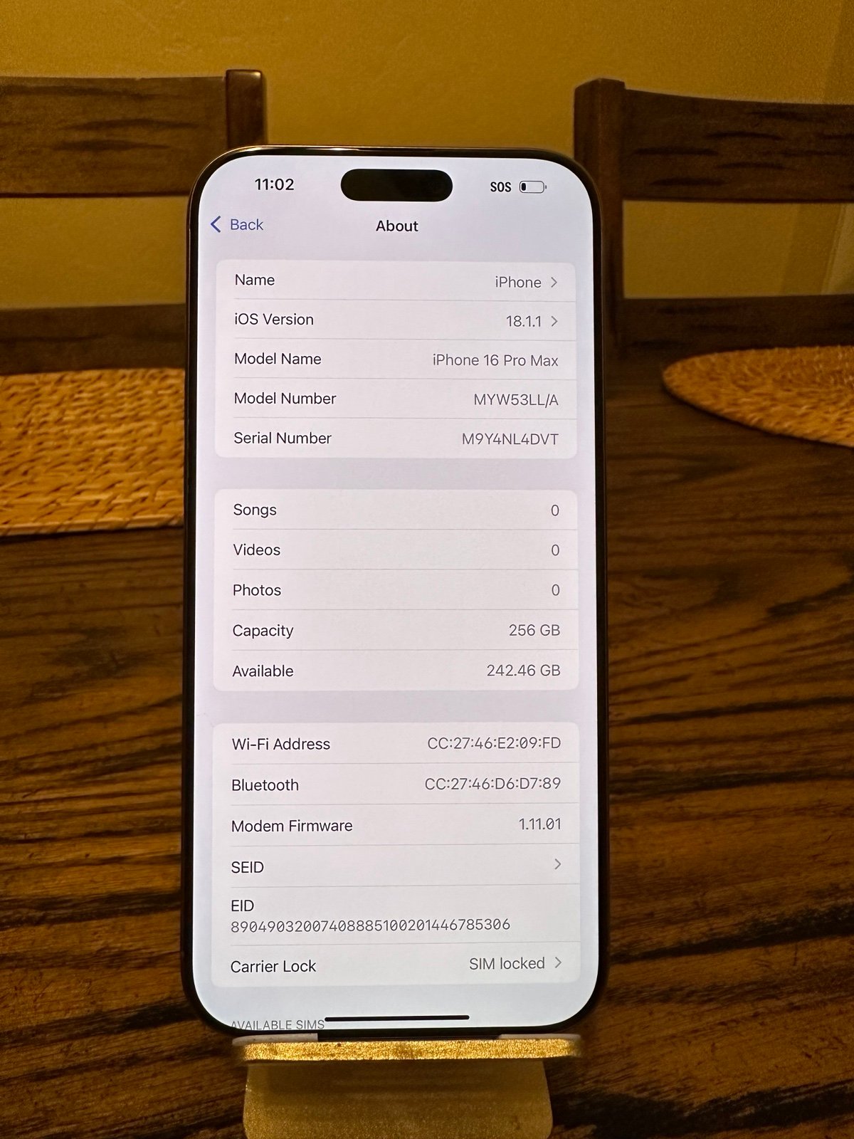 Apple iPhone 16 Pro Max 256GB VERZION ONLY 1G79