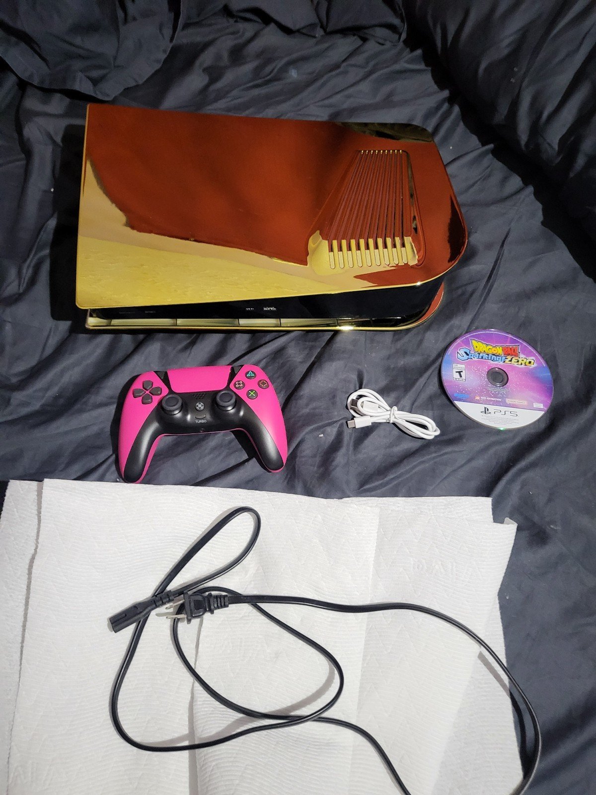 Playstation 5 console gold plates 7E98