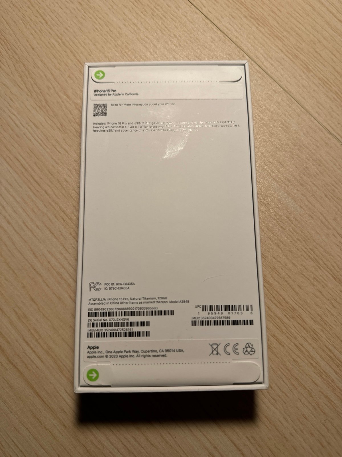 Brand New iPhone 15 Pro (Unlocked) 6H31