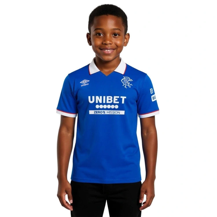 Camiseta Umbro Glasgow Rangers Primera Equipación 2025-2026 Niño