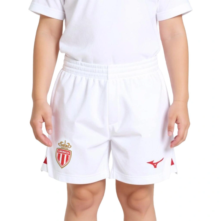 Pantalón corto Mizuno AS Monaco Primera Equipación 2025-2026 Niño