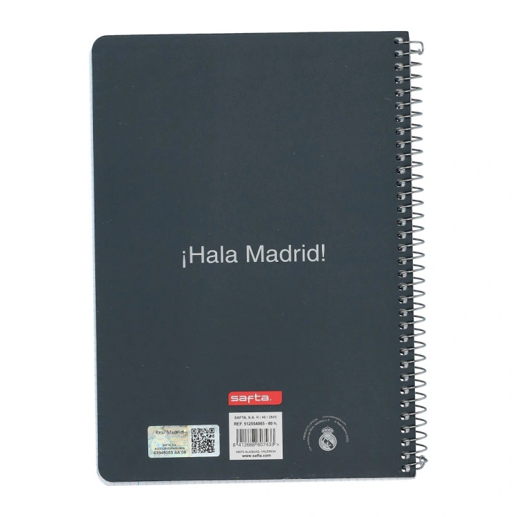 Cuaderno Real Madrid CF Tapa dura Real Madrid 80 hojas