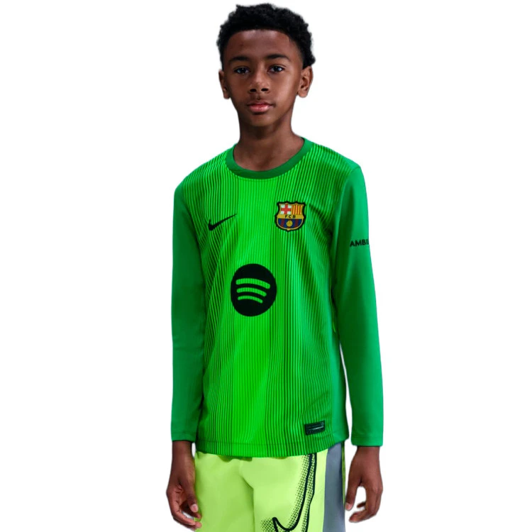 Camiseta Nike FC Barcelona Primera Equipación Portero M/L 2025-2026 Niño
