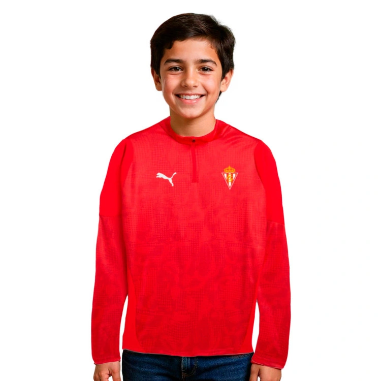 Sudadera Puma Sporting Gijon Training 2025-2026 Niño